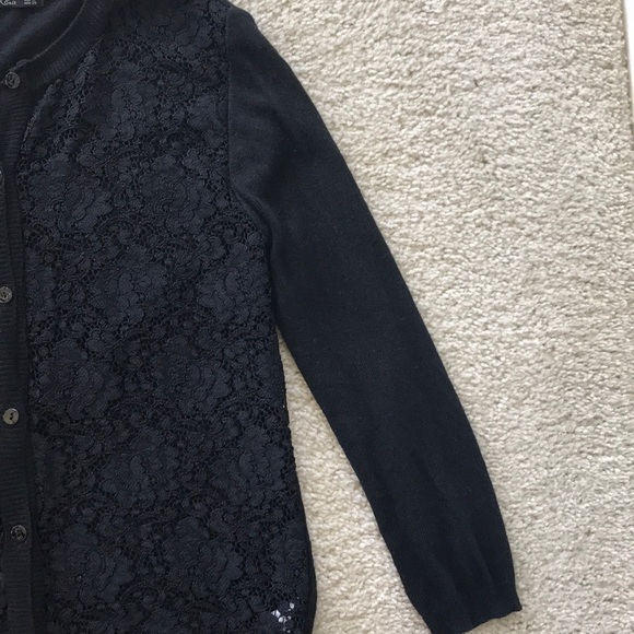 Zara Black Lace Front Cardigan - Picture 4 of 6